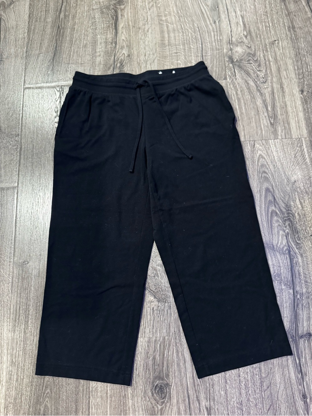 Style & Co. Black Drawstring Casual Capri pants size small cotton blend